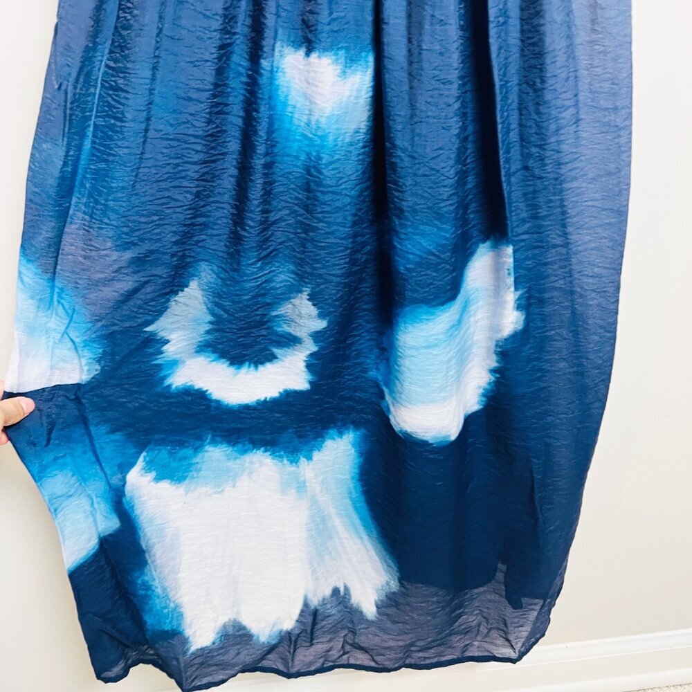 2/$30 Simply Vera Vera Tie Dye Navy Wang Dress XS - Picture 7 of 8